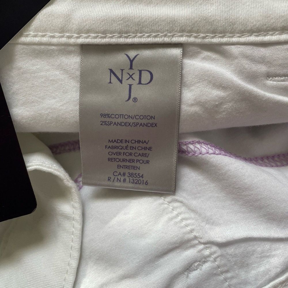 NYDJ Original Slimming Fit Pants Optic White Ankle Sz 16 Lift+tuck Tech NWT - Picture 12 of 13